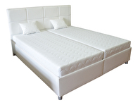 Bračni krevet 160 cm Albatros (bijela) (s podnicama i madracima)  