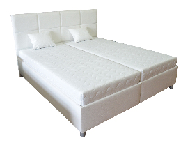 Bračni krevet 180 cm Albatros (bijela) (s podnicama i madracima)  