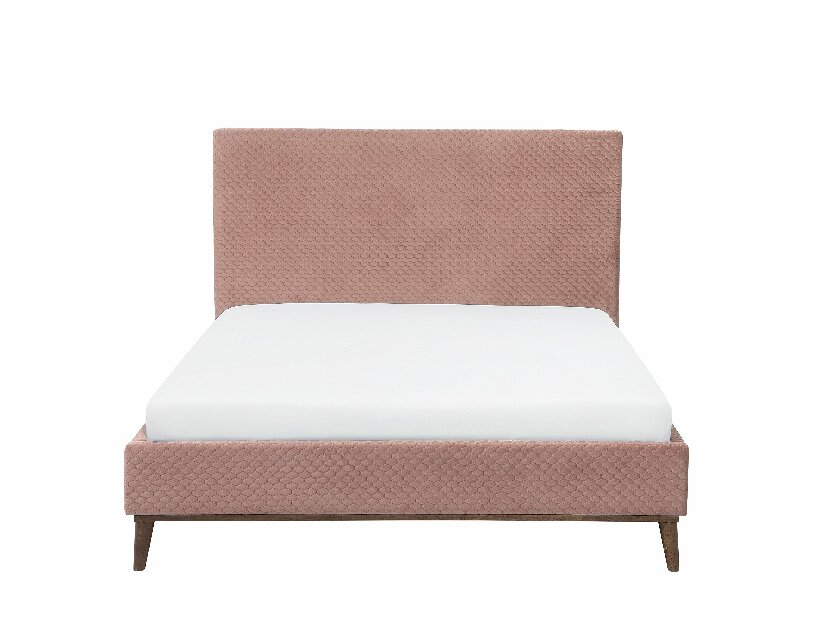 Bračni krevet 140 cm BARON (s podnicom) (ružičasta)