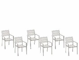 Set vrtnih stolica 6 kom.  VERO (šperploča) (bijela)