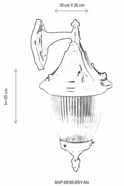 Vanjska zidna svjetiljka Duane (crna)
