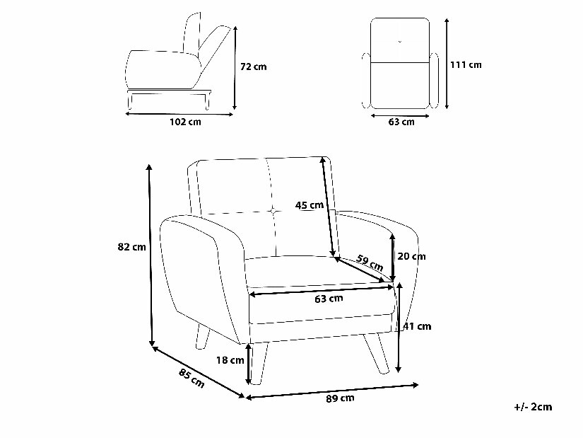 Fotelja Flong (svijetlo siva) *outlet-moguća oštećenja