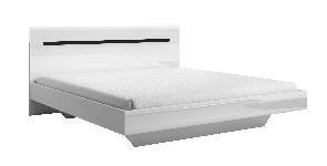 Bračni krevet 160 cm Hayle Tip 31 (bijela + bijeli visoki sjaj)  