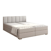 Bračni krevet Boxspring 180 cm Rhoni (svjetlosiva) (S podnicom, madracom i prostorom za odlaganje)  