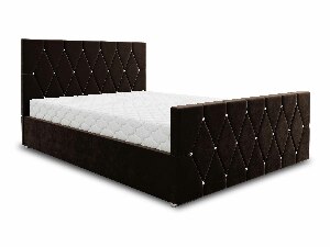 Bračni krevet 160 cm Illa (tamnosmeđa) (s podnicom i prostorom za odlaganje)