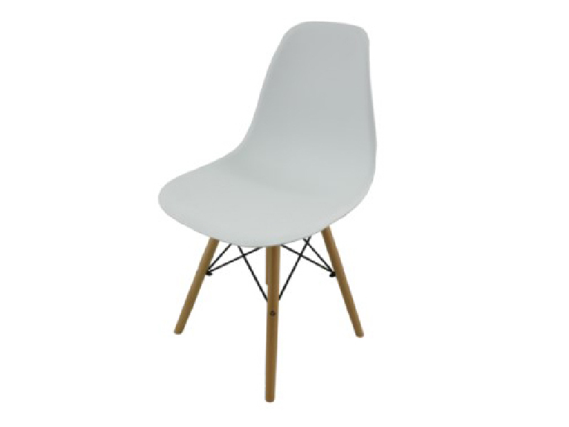 Blagovaonska stolica Molly (bijela + prirodna)