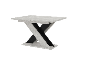 Blagovaonski stol Xalin (svijetlosiva + crna) (za 4 do 6 osoba)