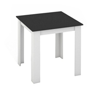 Blagovaonski stol Plat (kvadrat) (za 4 osobe) (bijela + crna)  