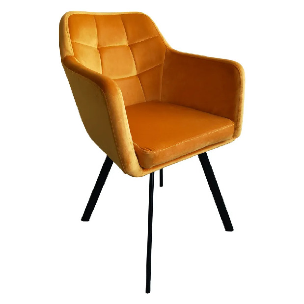 Blagovaonska stolica Zevas (boja senfa + crna)