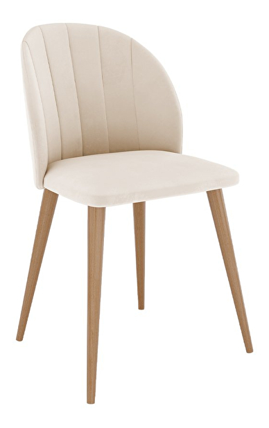 Blagovaonska stolica Sisi (natural + krem)