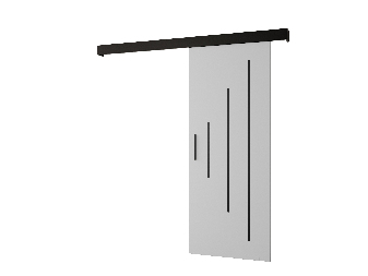 Klizna vrata 90 cm Sharlene Y (bijela mat + crna mat + crna)