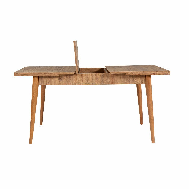 Blagovaonski stol na razvlačenje s 2 stolice i klupom Vlasta (bor antlantic + siva)