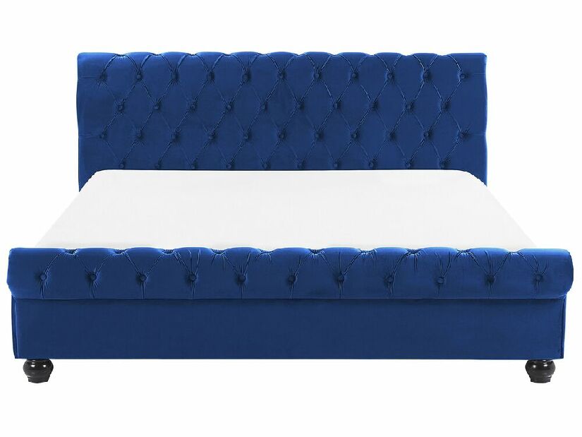 Bračni vodeni krevet 180 cm Alexandrine (plava) (s podnicom i madracem)