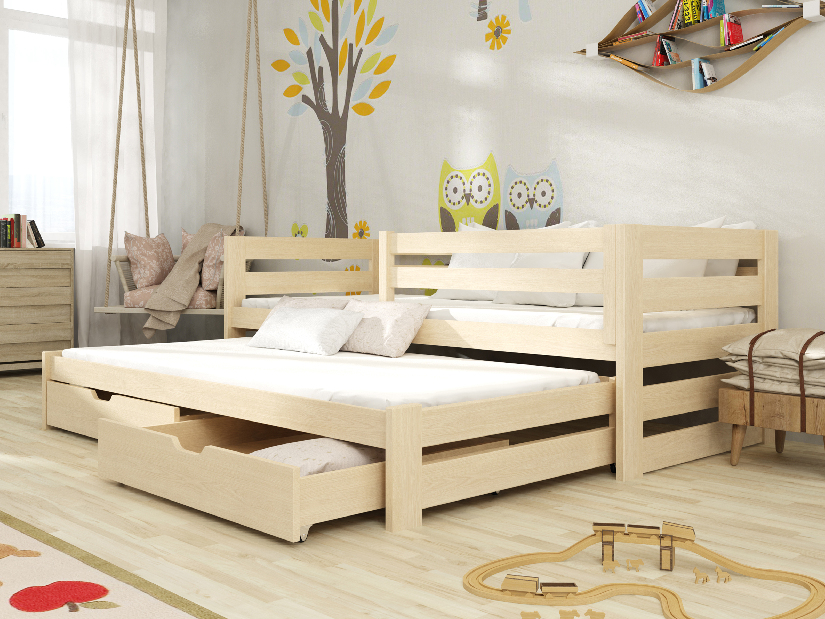 Dječji krevet 90 x 200 cm Keith (s podnicom i prostorom za odlaganje) (borovina)