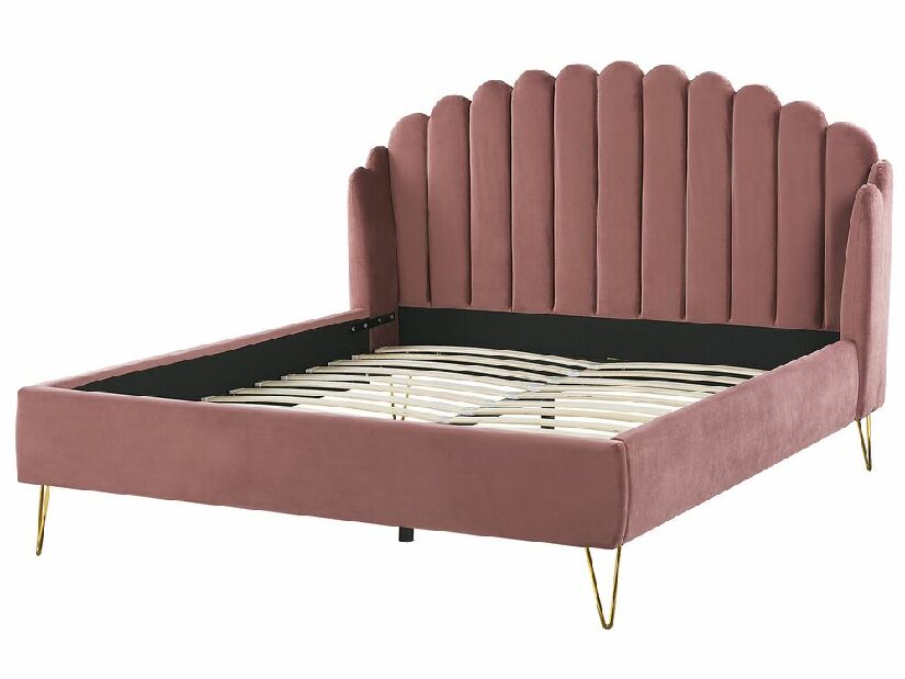 Bračni krevet 160 cm Alise (ružičasta) (s podnicom)