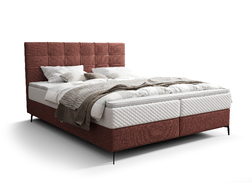 Jednostruki krevet 120 cm Infernus Comfort (terakota) (s podnicom, s prostorom za odlaganje)
