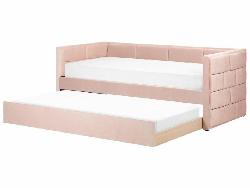 Jednostruki krevet 200 x 90 cm Chaza (ružičasta)