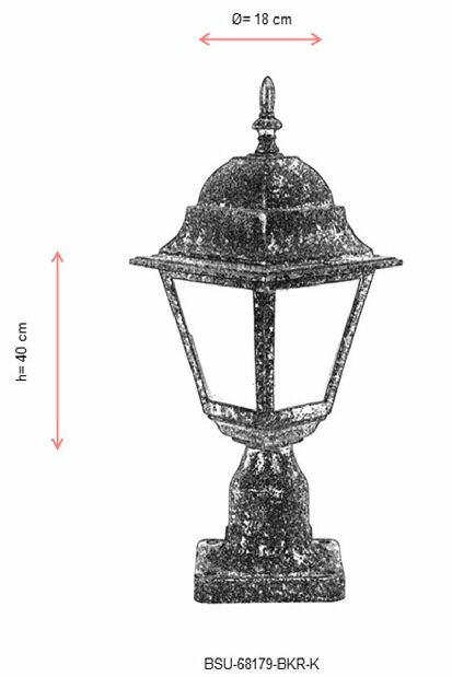 Vanjska zidna svjetiljka Bisma (smeđa)