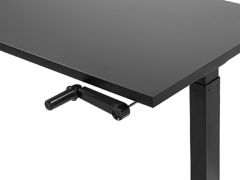 Pisaći stol UPPER II (130 x 72 cm) (MDF) (crna) (ručno podesiv)
