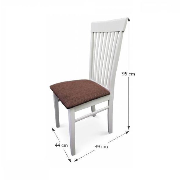 Blagovaonska stolica Astre bijela + smeđa 
