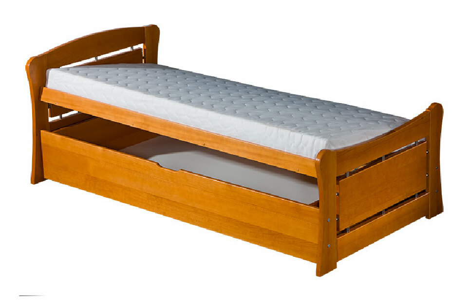 Jednostruki krevet 90 cm Pauli 1 (S podnicom i prostorom za odlaganje) 