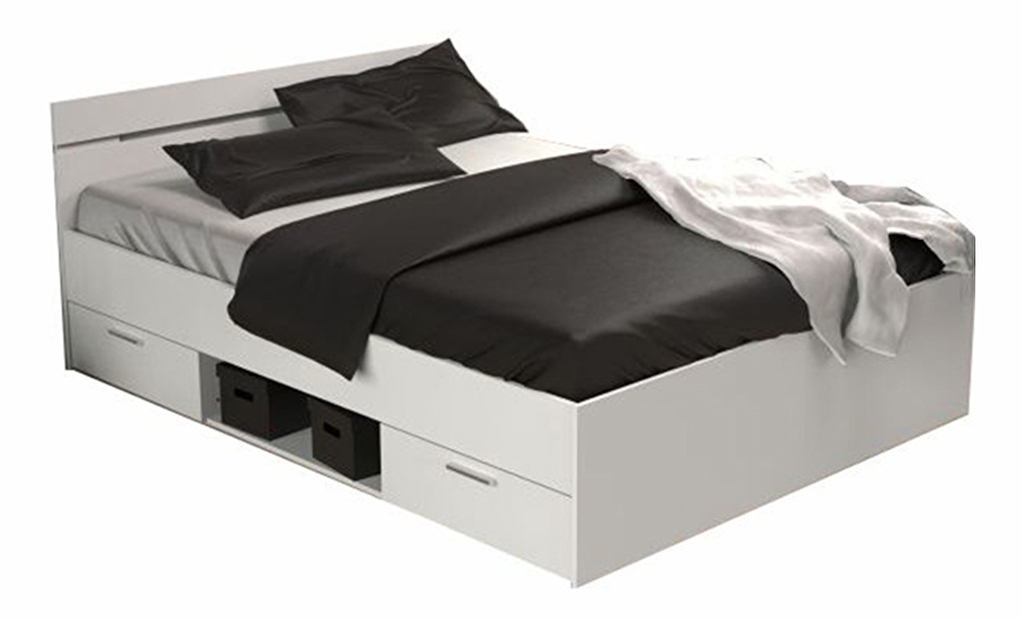 Bračni krevet160 cm Myriam (bijela) (bez madraca i podnice)