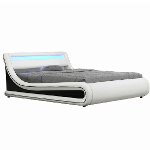 Bračni krevet 180 cm Milda (S podnicom, prostorom za odlaganje i LED)  
