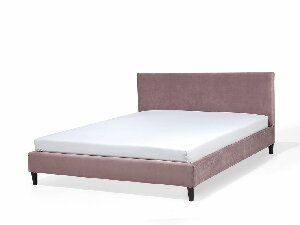 Bračni krevet 160 cm FUTTI (s podnicom) (ružičasta)