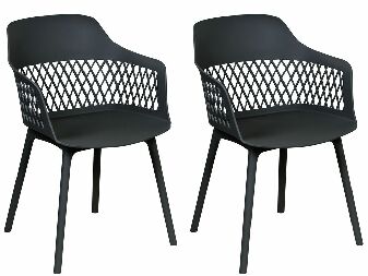Set blagovaonskih stolica (2 kom.) Anneli (crna)