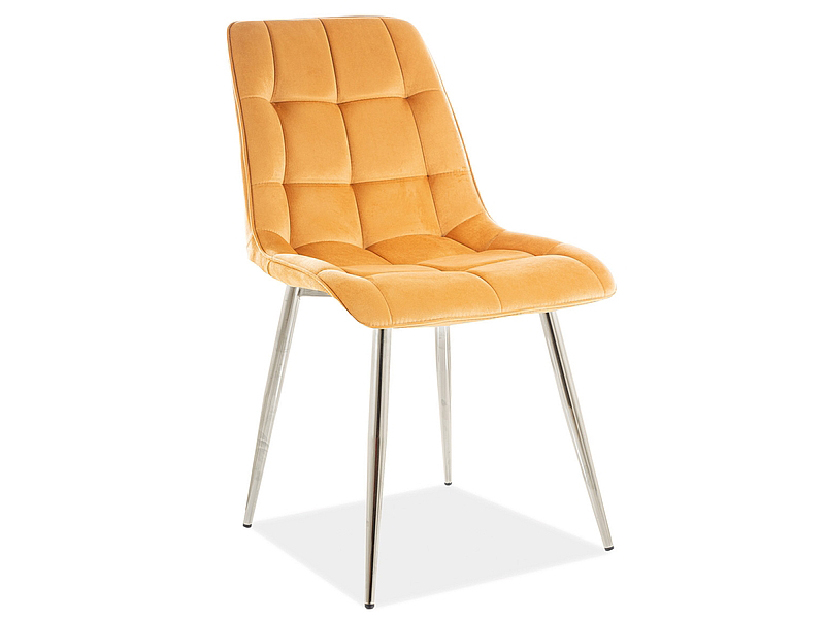 Blagovaonska stolica Charlie (žuta + krom)