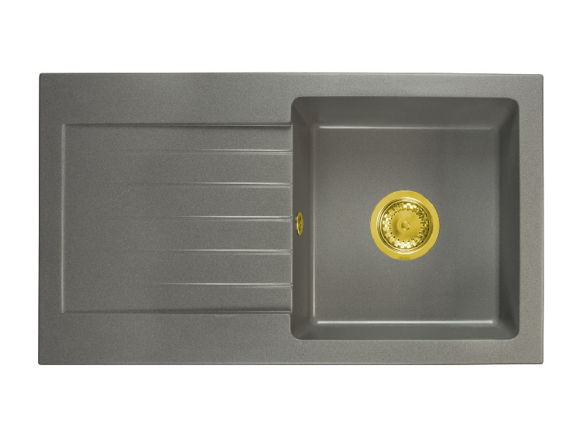 Kuhinjski sudoper Lemmion (siva) (sa 2 otvora za bateriju) (L)
