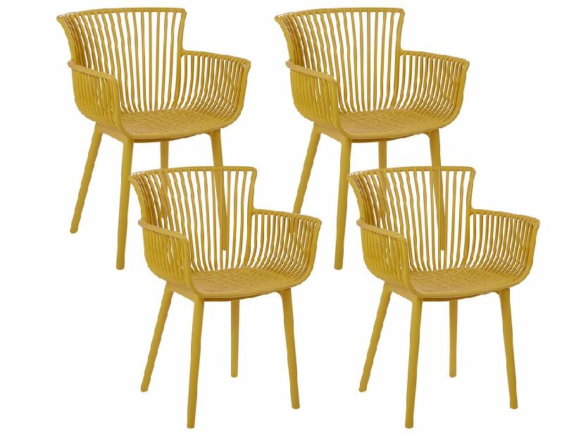Set blagovaonskih stolica (4 kom.) Pexeso (žuta)
