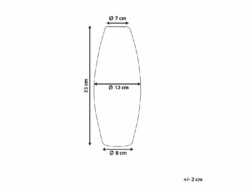Vaza AVIGNON 33 cm (stakloplastika) (srebrna)