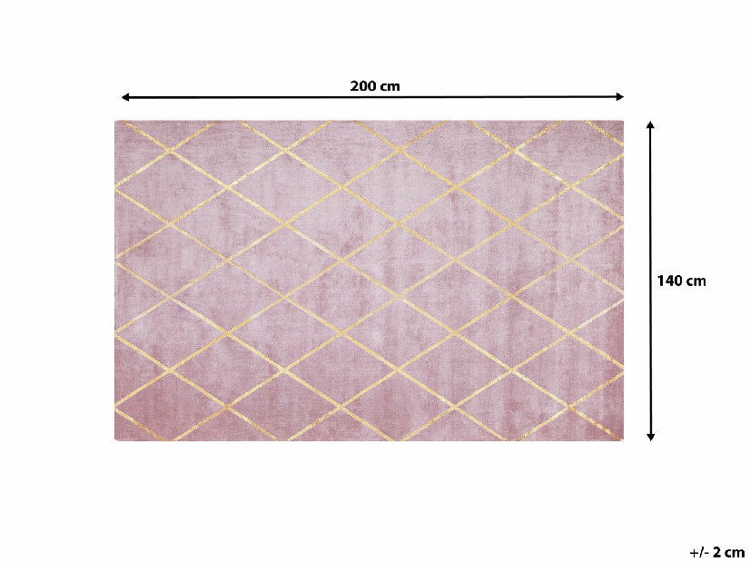 Tepih 140x200 cm ATEKO (tkanina) (ružičasta)