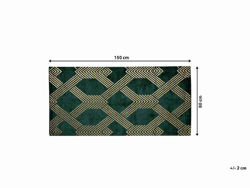 Tepih 80x150 cm VESKE (tkanina) (zelena)