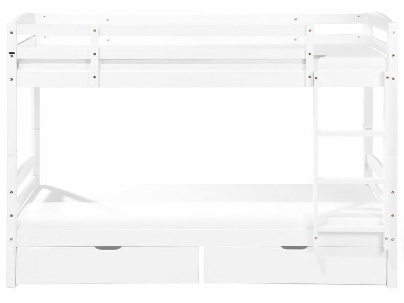 Krevet na kat 90 cm RESPOND (bijela) (s podnicom i prostorom za odlaganje)
