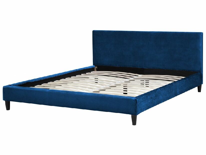 Bračni krevet 180 cm FUTTI (s podnicom) (plava)
