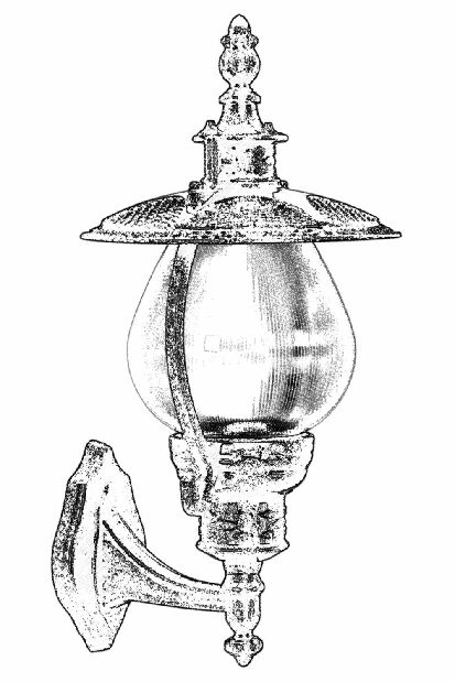 Vanjska zidna svjetiljka Moses (smeđa)