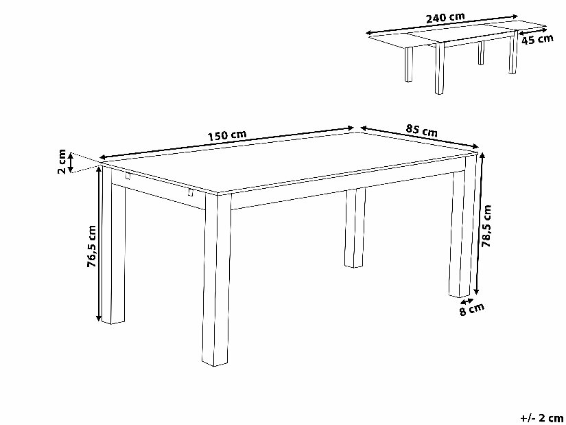 Blagovaonski stol Maximus (za 8 osoba) (tamno drvo)