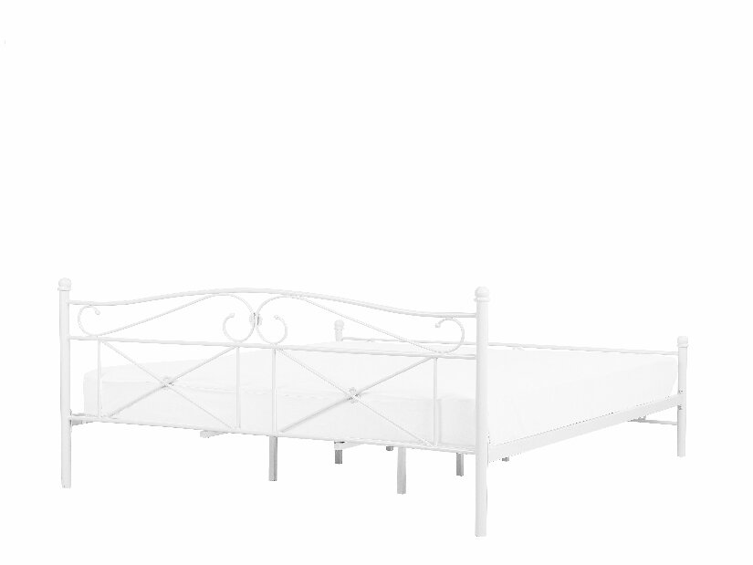 Bračni krevet 160 cm RANDEZ (s podnicom) (bijela)