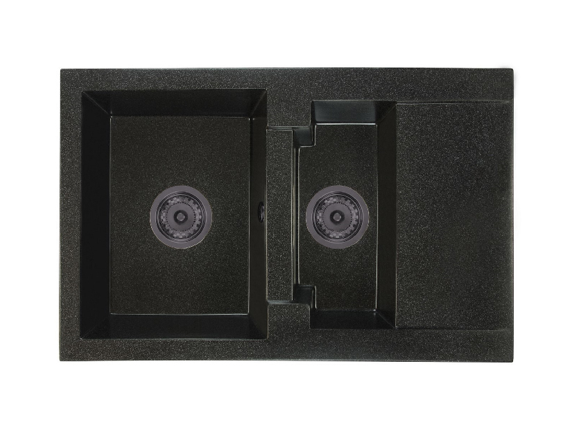 Kuhinjski sudoper Dortuna (crna + tekstura) (s 1 otvorom za bateriju) (D)