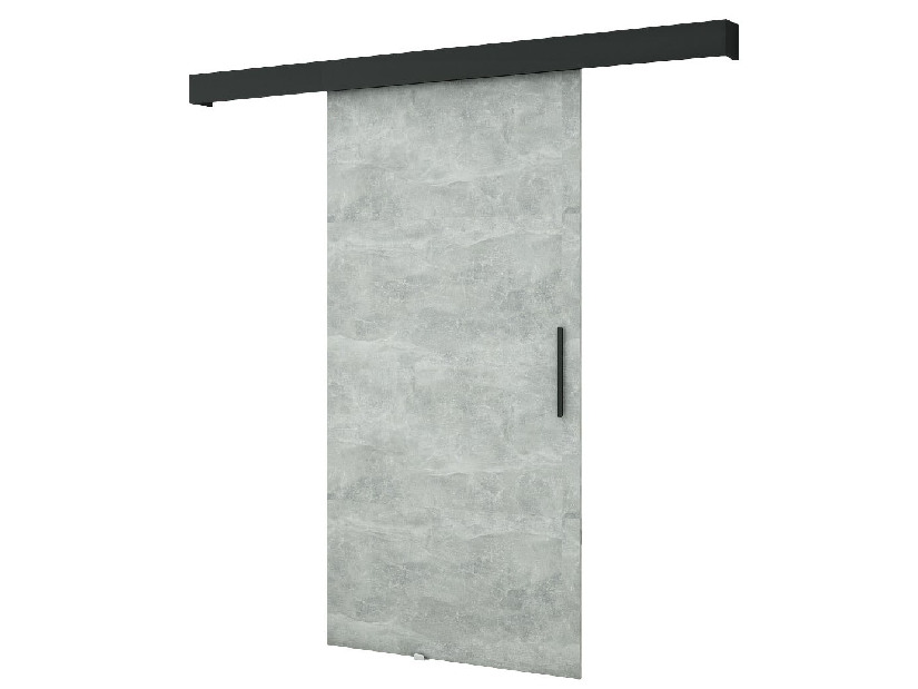 Klizna vrata 90 cm Louis I (beton + crna mat + crna mat)