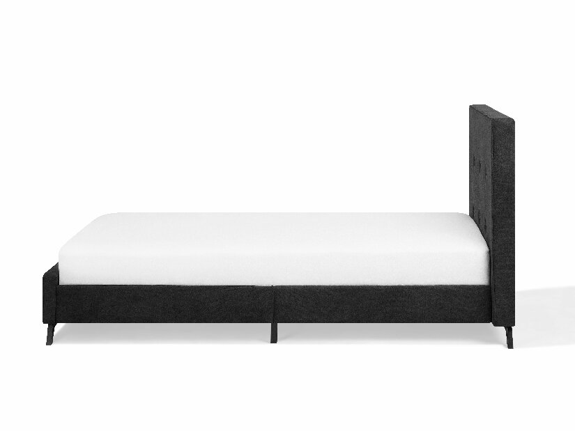 Jednostruki krevet 90 cm AMBRE (s podnicom) (crna)