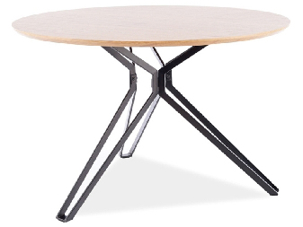 Blagovaonski stol Caterina (hrast + crna) (za 4 osobe)