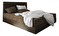 Bračni krevet  Boxspring 140 cm Lilac (uzorak + smeđa) (s madracem i prostorom za odlaganje)