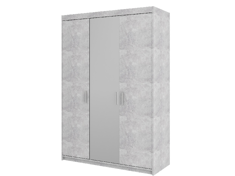 Ormar za garderobu s ogledalom Elanor II (beton)