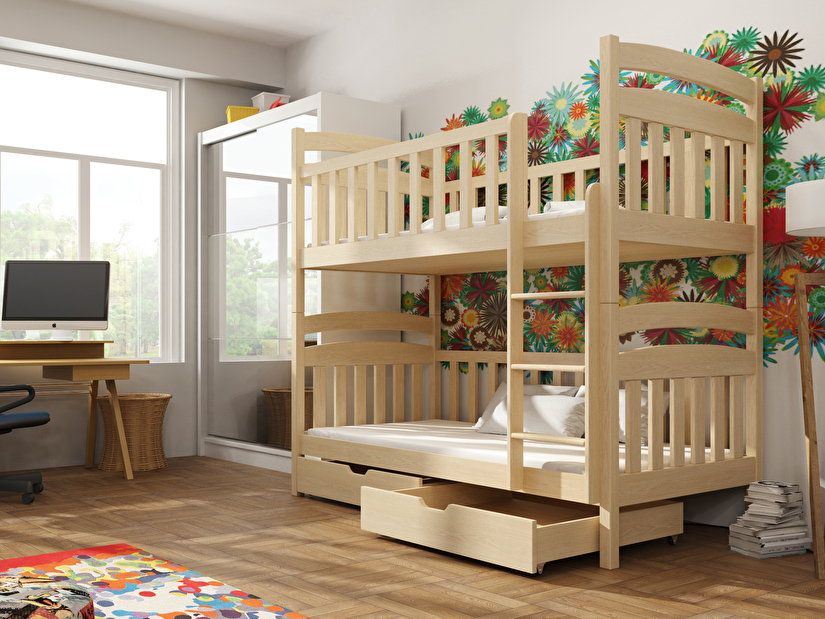 Dječji krevet 80 x 180 cm Marlo (s podnicom i prostorom za odlaganje) (borovina)