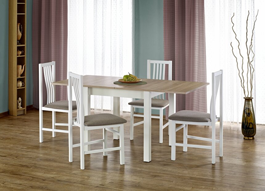 Blagovaonski stol Deedee (hrast sonoma + bijela) (za 4 do 6 osoba) 