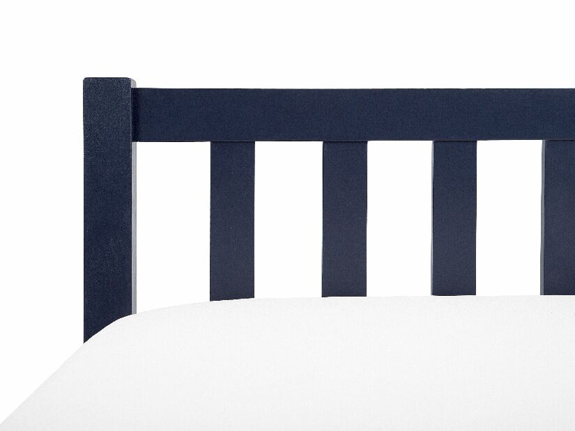 Bračni krevet 160 cm FLORIS (s podnicom) (plava)