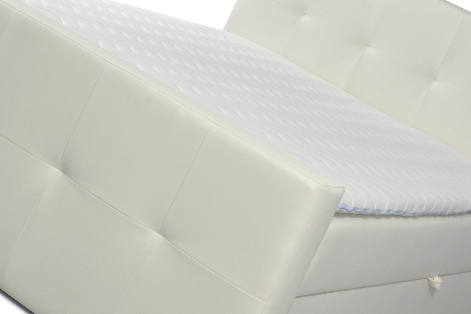 Jednostruki krevet Boxspring 120 cm Annira (bijela )